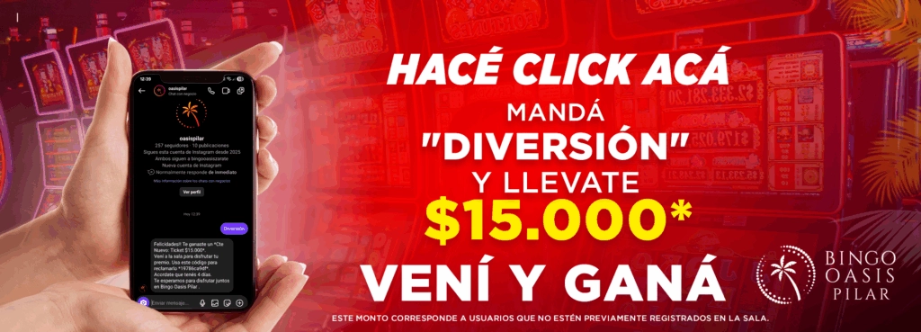 Banner de Promoción Casino Oasis Pilar