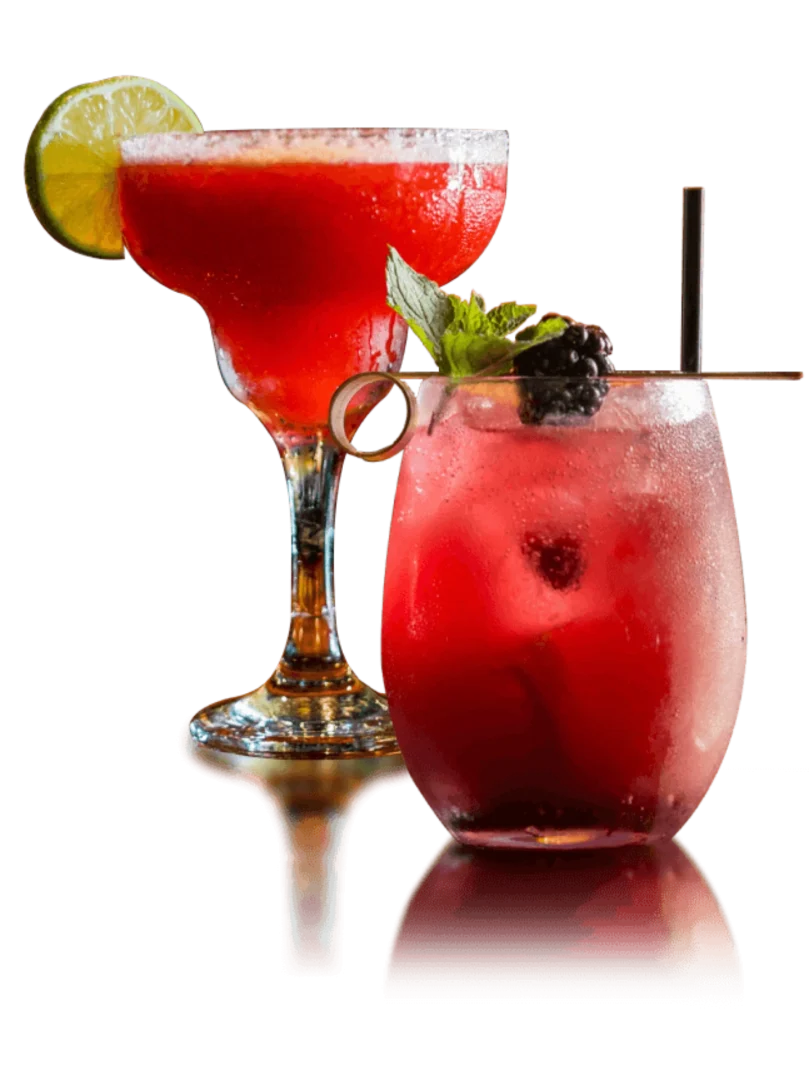 Bebidas con frutos rojos