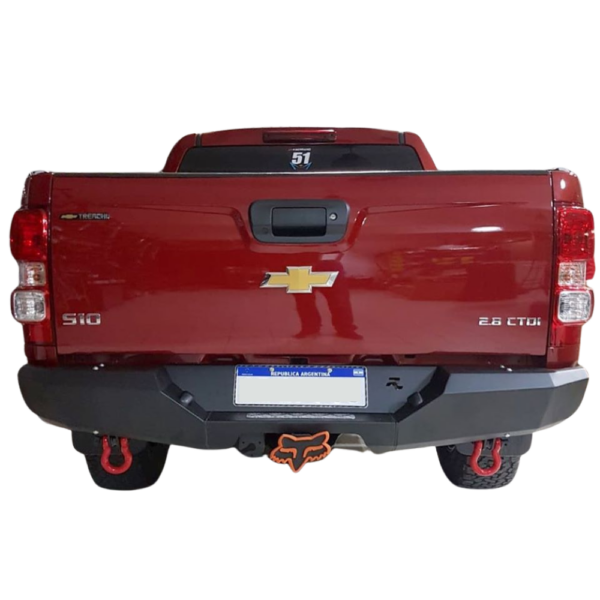 Bumper Trasero Rhino 4x4 Evo 3 Para C. S10 2012+ Con Sensores, Negro Epoxi