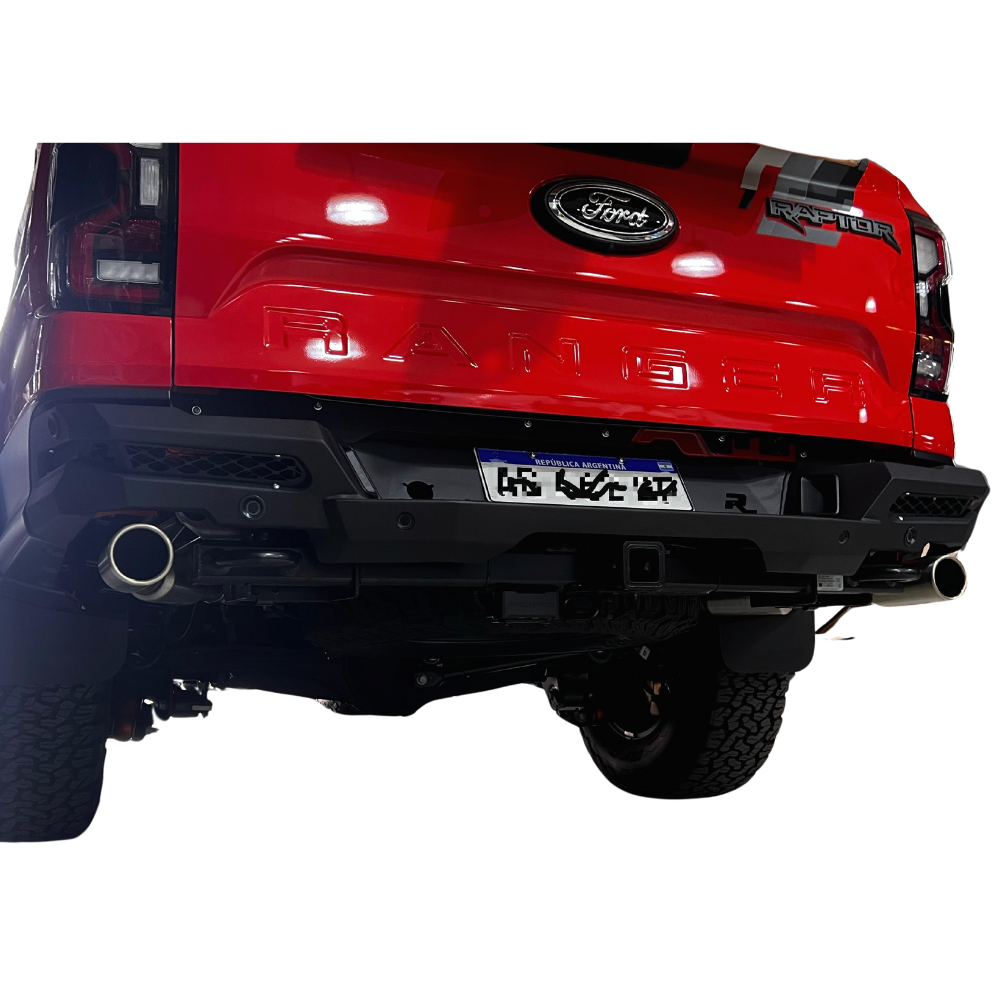 Bumper Trasero Rhino 4x4 Evo 3 Para F Ranger Raptor 2019+ C/ Sensores Negro Epoxi