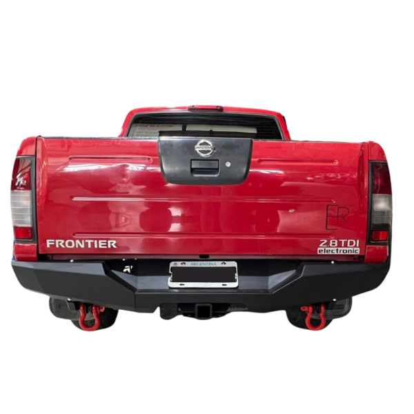 Bumper Trasero Rhino 4x4 Evo 3 Para N. Frontier/navara 02-09 D22, Negro Epoxi