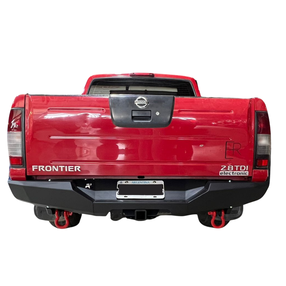 Bumper Trasero Rhino 4x4 Evo 3 Para N. Frontier/navara 02-09 D22, Negro Epoxi