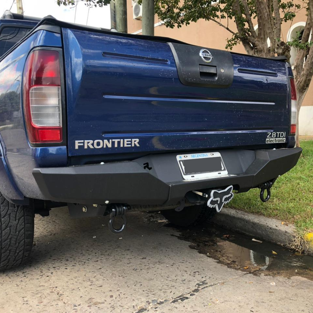 Bumper Trasero Rhino 4x4 Evo 3 Para N. Frontier/navara 02-09 D22, Negro Epoxi