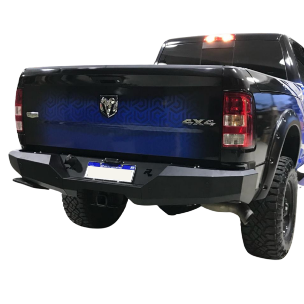 Bumper Trasero Rhino 4x4 Evo 3 Para Ram 2500 2014+ Con Sensores, Epoxi Negro