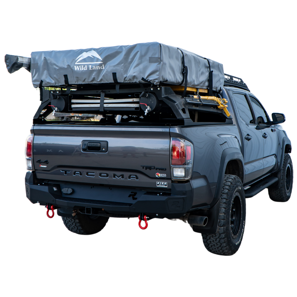 Bumper Trasero Rhino 4x4 Evo 3d Para T Tacoma 3 Gen Negro