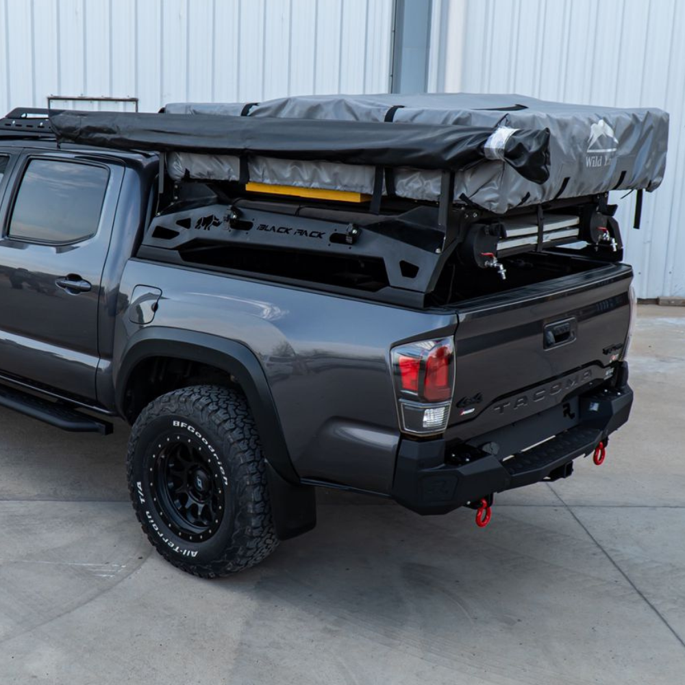 Bumper Trasero Rhino 4x4 Evo 3d Para T Tacoma 3 Gen Negro