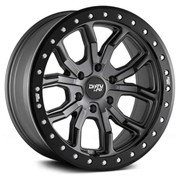 Llanta Dirty Life Dt-1 9303 Matte Black W/simulated Ring 20x9 5-139.7 12mm 87.1mm