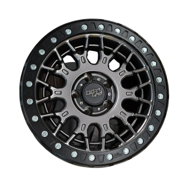 Llanta Dt4 Gloss Metalic Graphite Black W/plastic Ring 17x9 5-120 18mm 65.1mm (beadlock)