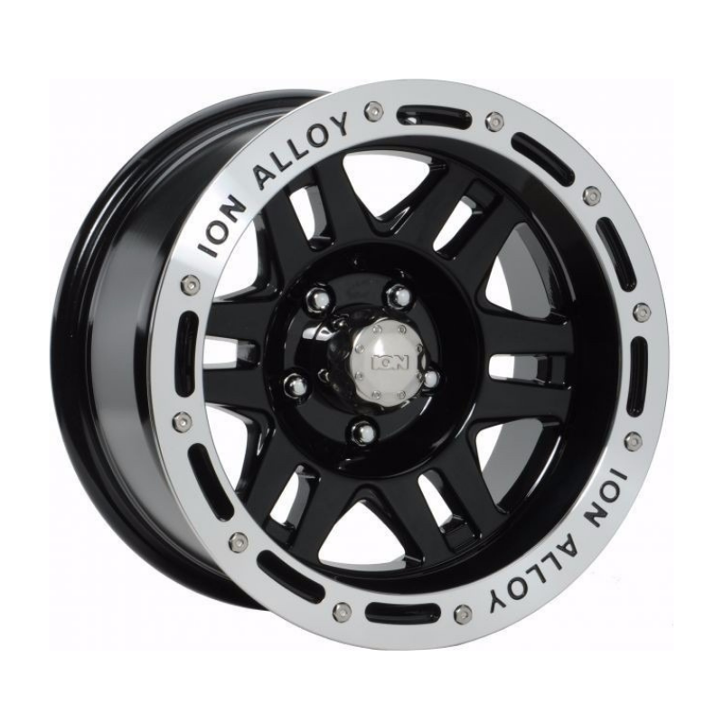 Llanta Ion Alloy 133 Black Machined 16x8 5x120 -5 Cb83,8