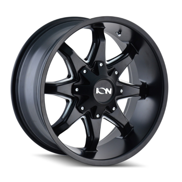 Llanta Ion Alloy 181 Satin Black With Milled Spokes 17x9 5x114 5x127 +18 87mm