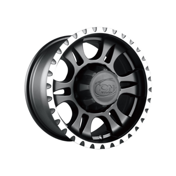Llanta Ion Alloy 195 Matte Black Machined 16x8 5x139 -5 Cb108