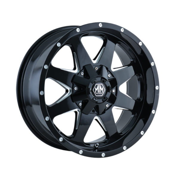 Llanta Mayhem Tank 8040 Black/milled Spokes 18x9 8-165.1/8-170 -12mm 130.8mm